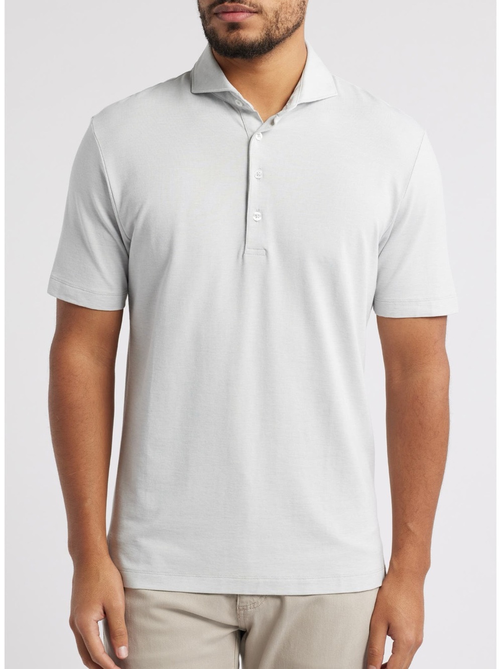 Johnnie-O Idris Top Shelf Polo - Size Medium NEW! Light Gray